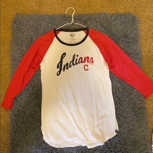 Cleveland Indians 3 quarter sleeve t-shirt